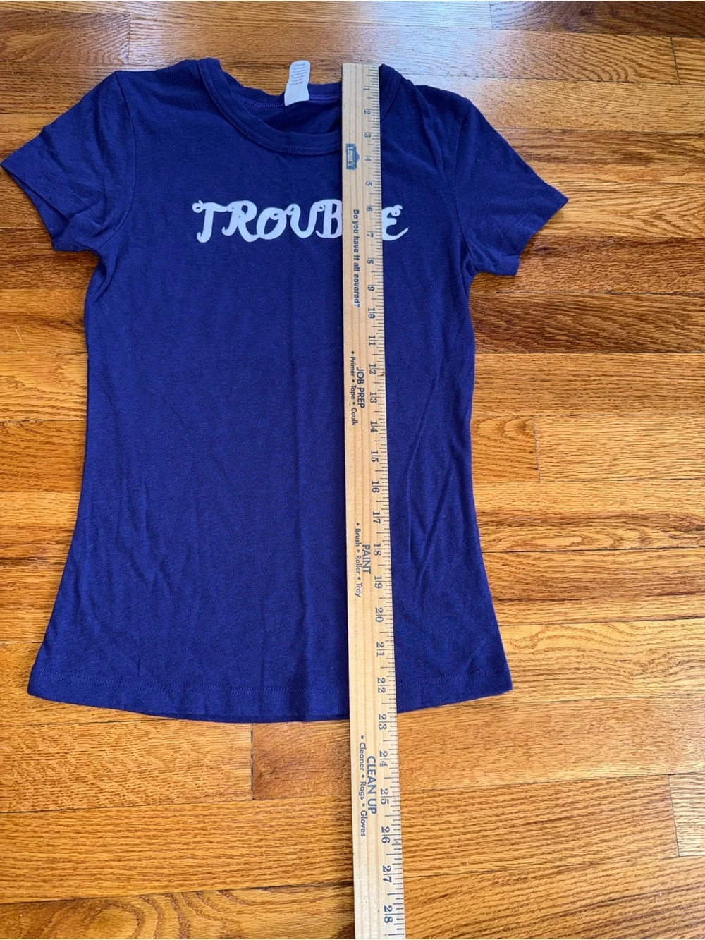 Hollister Vintage Womens Shirt Trouble Petite Medium Baby Tee Y2K Jersey Shore